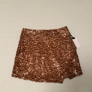 ASTR the Label Brown Sequin Skirt